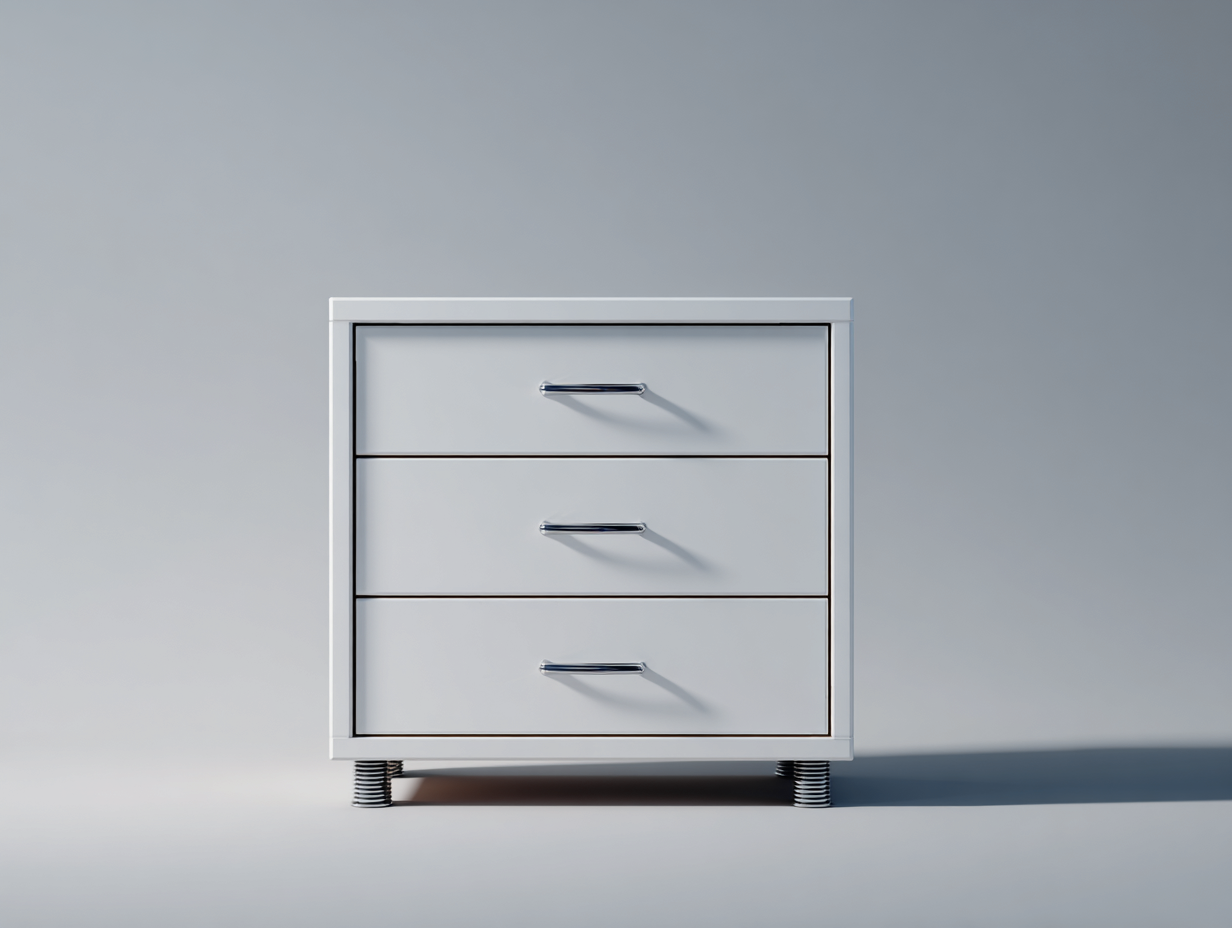 Nachttisch-Holz-55x38x60 cm-Weiß-Modernes Design-Dacorhadecor