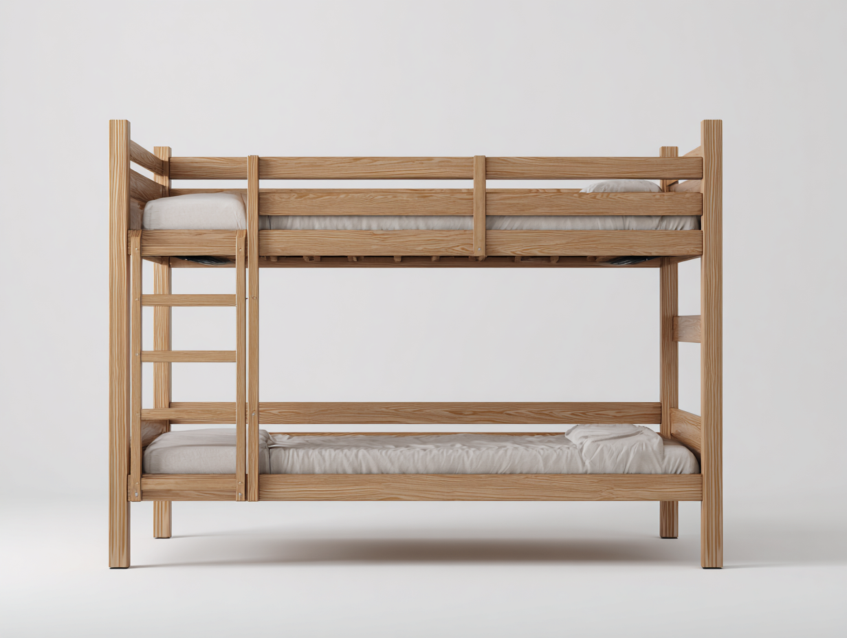 Etagenbetten - Massivholz - 210x100x168 cm - Braun - Skandinavisches Design-Dacorhadecor