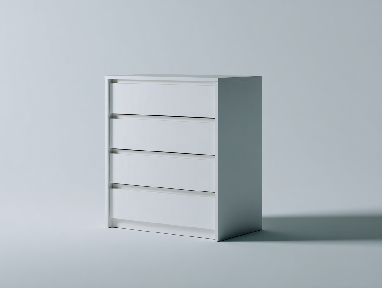 Nachttisch-Holz-50x36x58 cm-Weiß-Minimalistischer Stil-Dacorhadecor