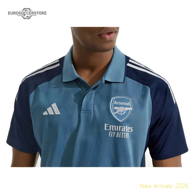 Club Teams,Arsenal 2025-2026 Arsenal Polo Shirt (Blanch Blue)-Jersey Chest: 2026 World Cup Soccer Kits