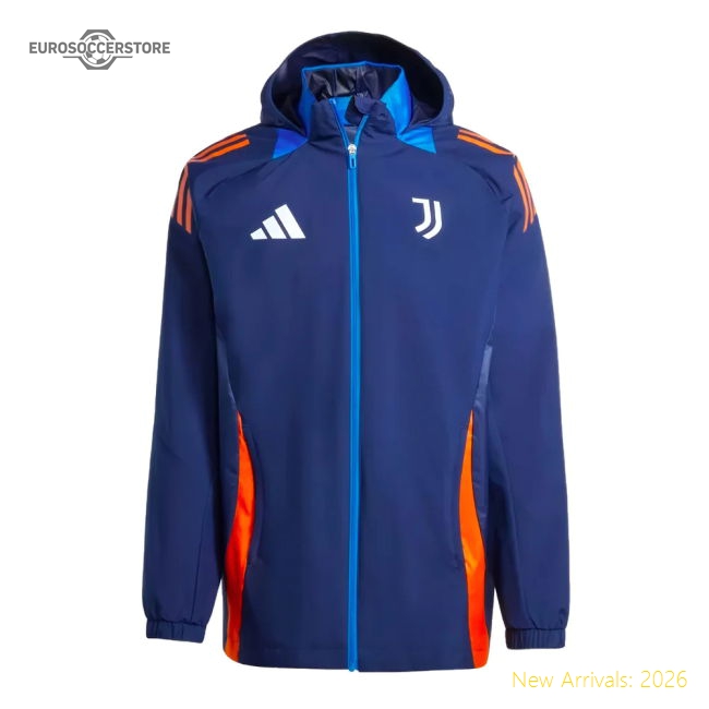 Juventus 2024-2025 Juventus Allweather Football Jacket (Navy)-Jersey Chest: 2026 World Cup Soccer Kits