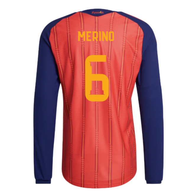 Spain 2026-2027 Home Kit Long Sleeve Player Version Jersey-Jersey Chest: 2026 World Cup Soccer Kits