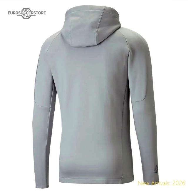 Marseille 2022-2023 Marseille Casuals Hooded (Harbor Mist) Jacket-Jersey Chest: 2026 World Cup Soccer Kits