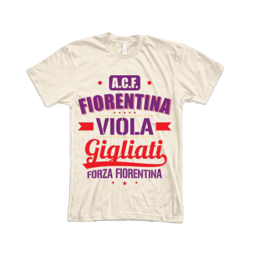 Fiorentina Forza Fiorentina Football T-Shirt (White) For Diehard Footbal-Jersey Chest: 2026 World Cup Soccer Kits