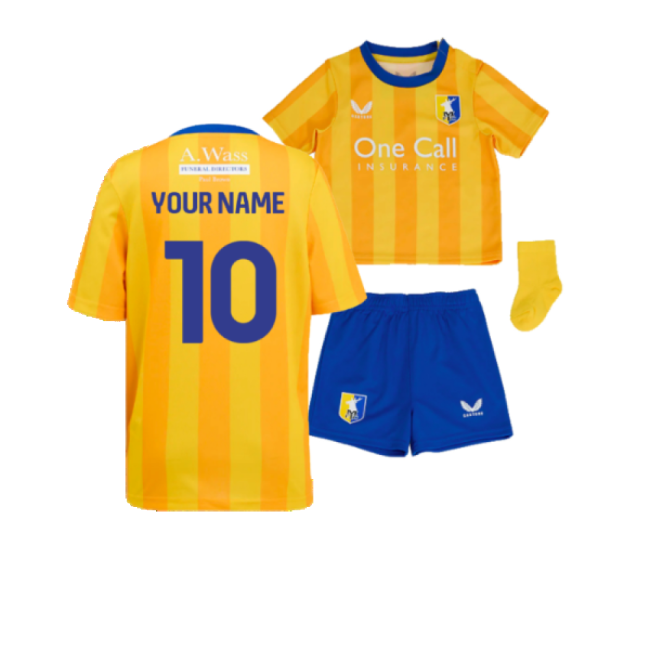 League Two 2024-2025 Home Gear Mansfield Infant Kit (Your Name) Footba...-Jersey Chest: 2026 World Cup Soccer Kits