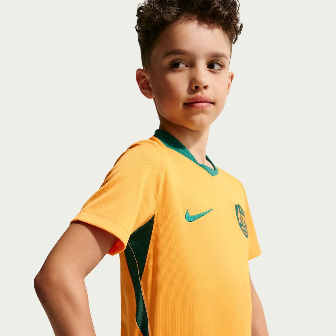 Australia 2026 Home Youth Jersey - Socceroos Gold Junior Kit-Jersey Chest: 2026 World Cup Soccer Kits