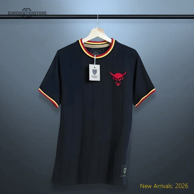 Belgium Vintage Belgium Le Diable Black Soccer Football Jersey-Jersey Chest: 2026 World Cup Soccer Kits