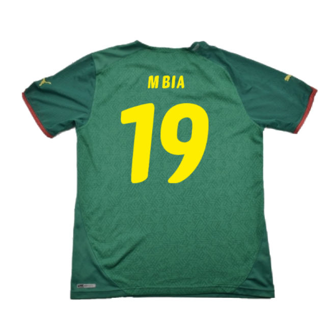 S,Cameroon Cameroon 2010-11 Home Shirt ((Excellent) L) (M Bia 19)-Jersey Chest: 2026 World Cup Soccer Kits
