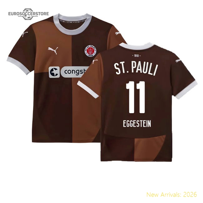 St Pauli 2024-2025 Home Gear Football Football Top (Kids)-Jersey Chest: 2026 World Cup Soccer Kits