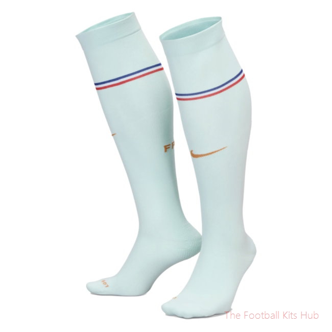 2026-2027 France Away Socks (Ice Blue)-Jersey Chest: 2026 World Cup Soccer Kits