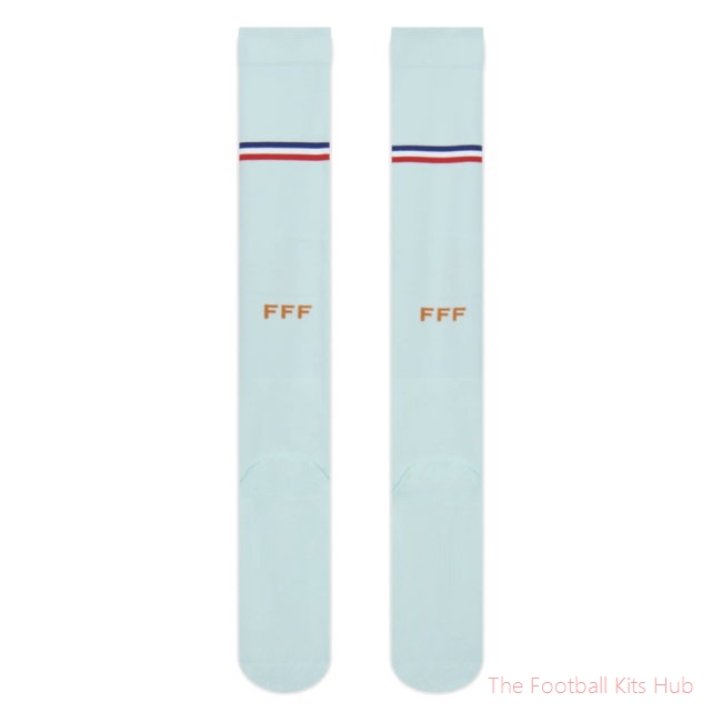 2026-2027 France Away Socks (Ice Blue)-Jersey Chest: 2026 World Cup Soccer Kits