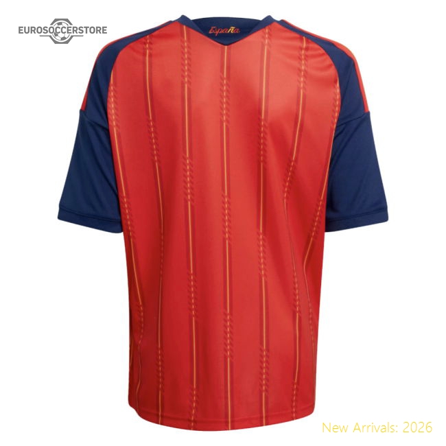 Spain 2026-2027 Home Gear Football Match Kit (Kids) For Diehard Football-Jersey Chest: 2026 World Cup Soccer Kits