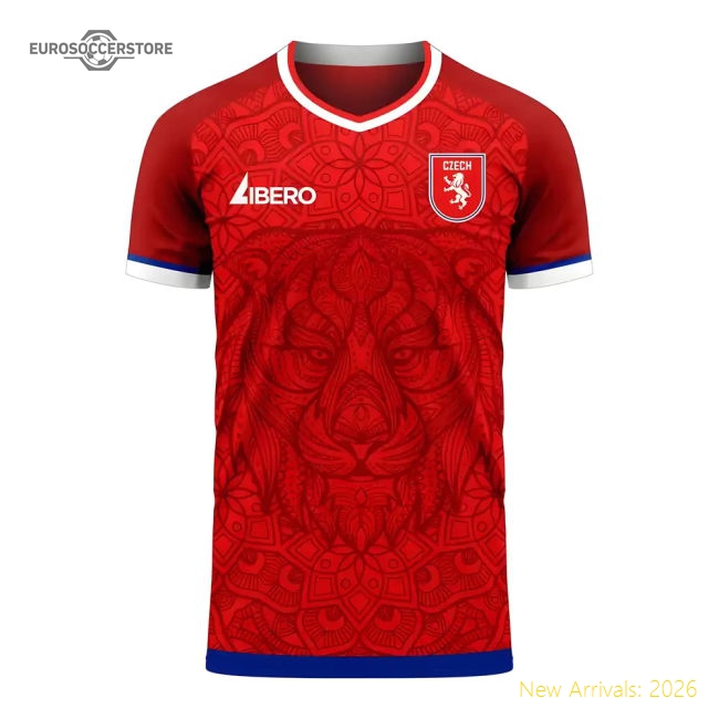 Czech Republic 2025-2026 Home Uniform Czech Republic Concept Kit Libero-Jersey Chest: 2026 World Cup Soccer Kits