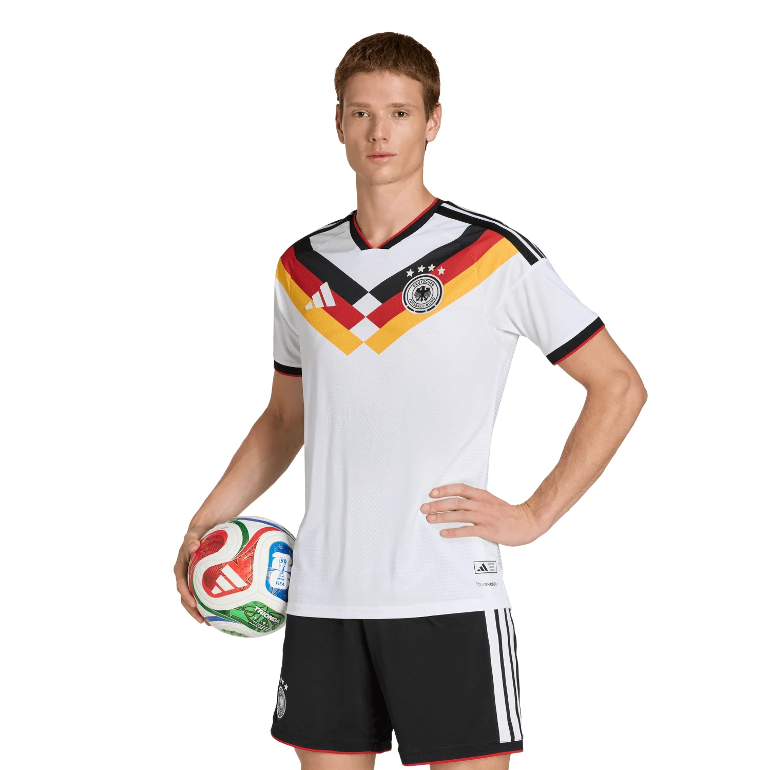 Germany 2026 Elite Home Jersey - Men's | Slim Fit Climacool+ Football Shirt with EQT Collar Performance Design-Jersey Chest: 2026 World Cup Soccer Kits
