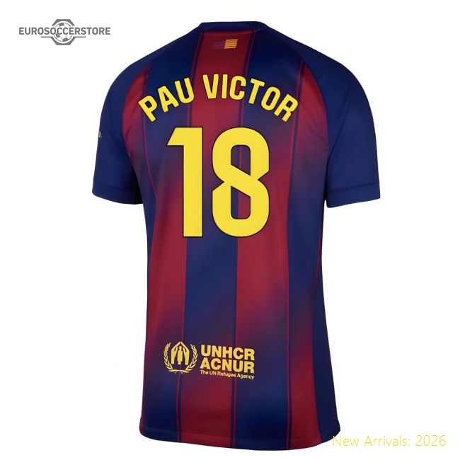 Barcelona 2025-2026 Home Uniform Football Match Kit For Diehard Football-Jersey Chest: 2026 World Cup Soccer Kits