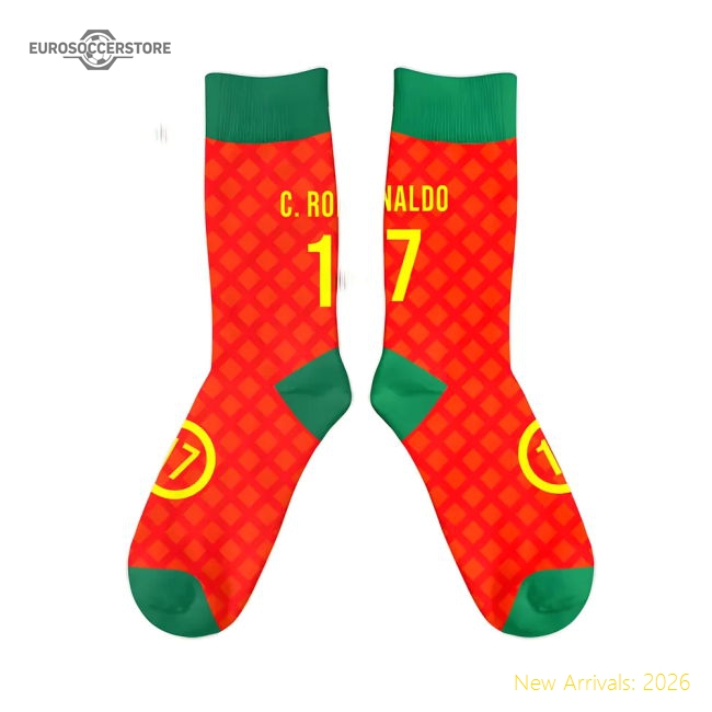 Portugal Football Socks For Diehard Football Fans-Jersey Chest: 2026 World Cup Soccer Kits