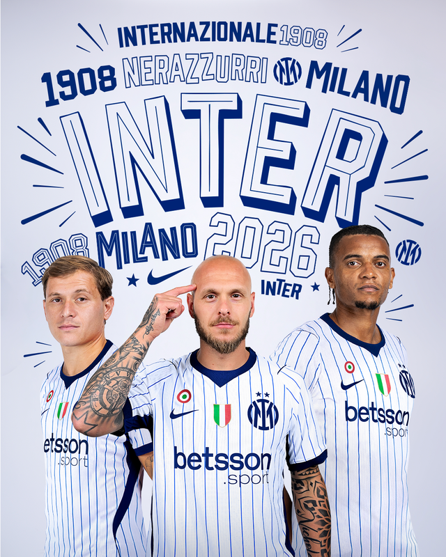 Inter Milan Away Kit Clean Pinstripes