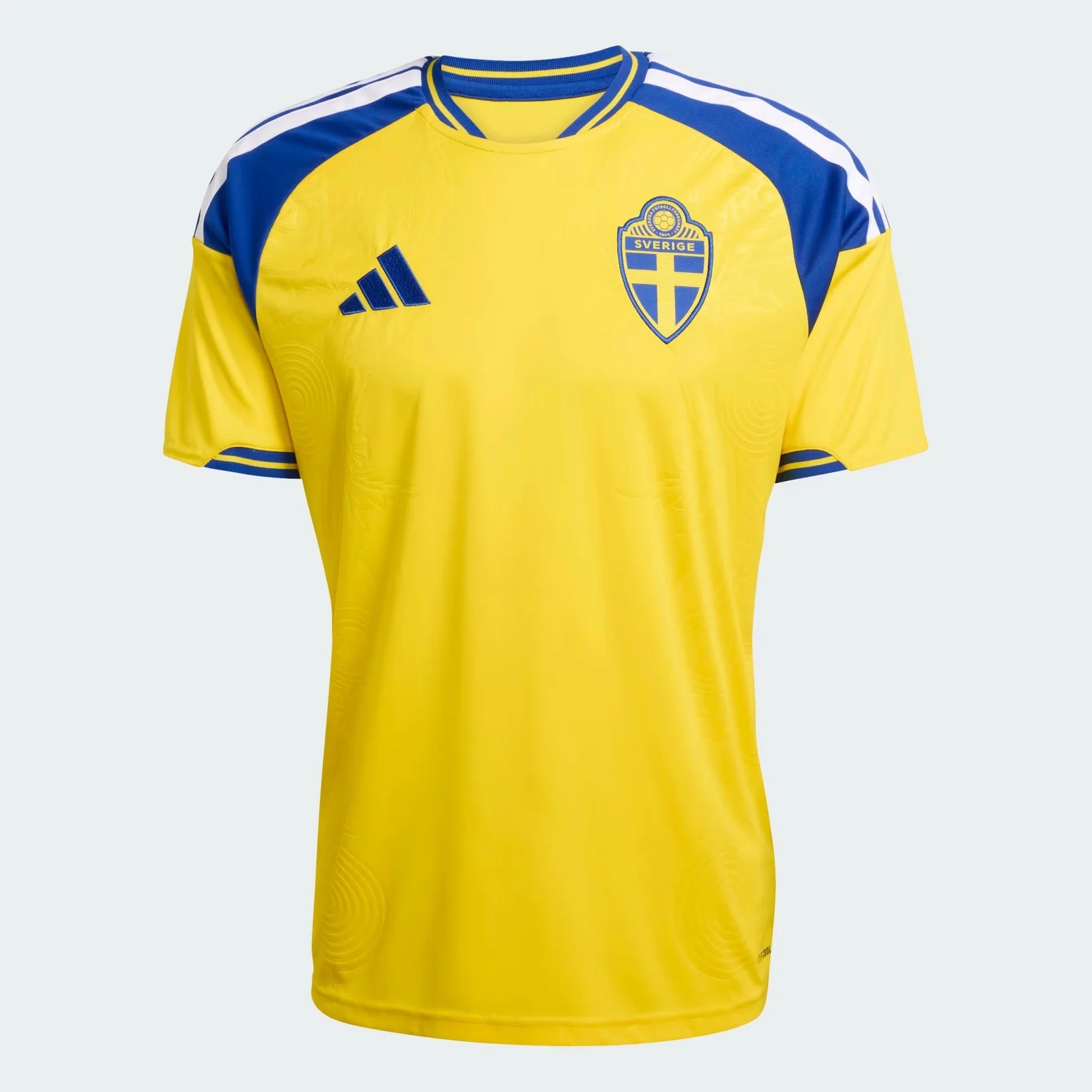 Sweden 2026 Home Jersey - Men's | Slim Fit Retro Football Shirt with Climacool Breathability-Jersey Chest: 2026 World Cup Soccer Kits