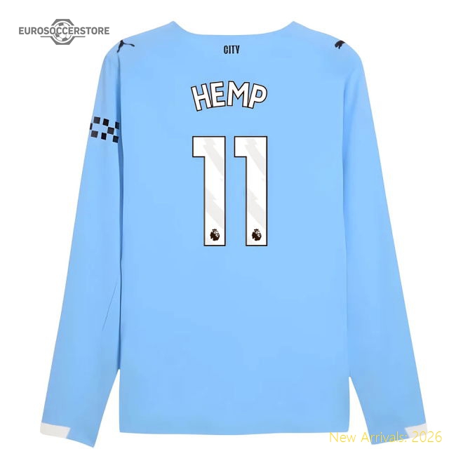 Man City 2025-2026 Home Kit Long Sleeve Player Version Football Top-Jersey Chest: 2026 World Cup Soccer Kits