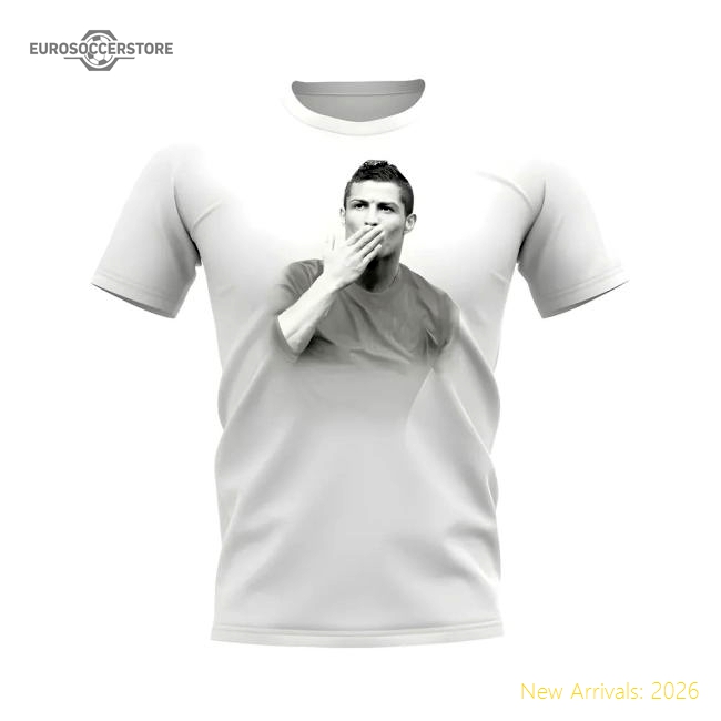 Man Utd Cristiano Ronaldo Legend Football T-Shirt (White)-Jersey Chest: 2026 World Cup Soccer Kits