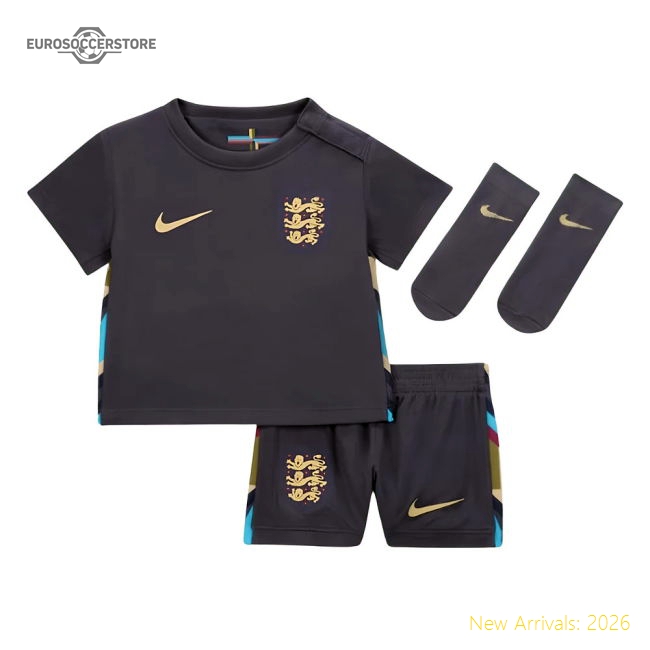 England 2024-2025 Away Gear England Baby Match Kit-Jersey Chest: 2026 World Cup Soccer Kits