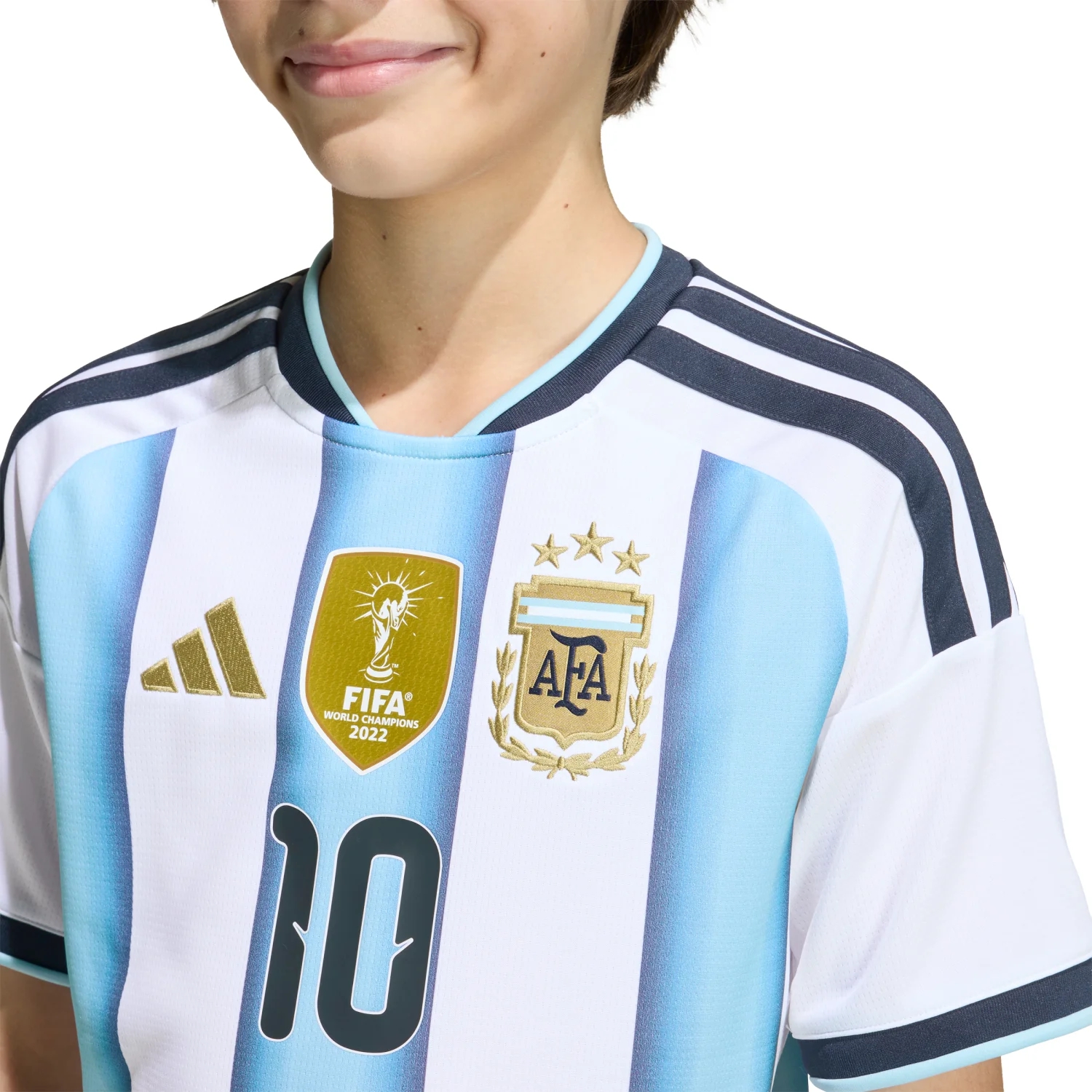 Argentina 2026 Messi Home Jersey - Youth | Climacool Football Shirt Kids World Champion Kit-Jersey Chest: 2026 World Cup Soccer Kits