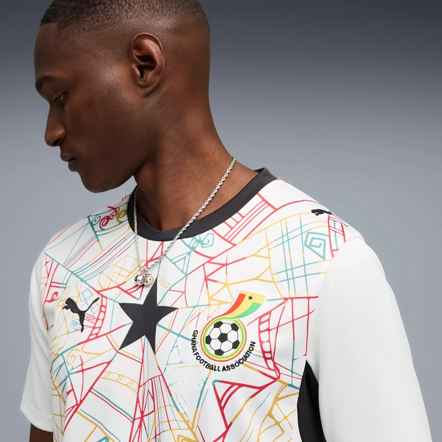Ghana 2026 Home Men's Jersey - Black Star Adinkra Heritage Kit-Jersey Chest: 2026 World Cup Soccer Kits