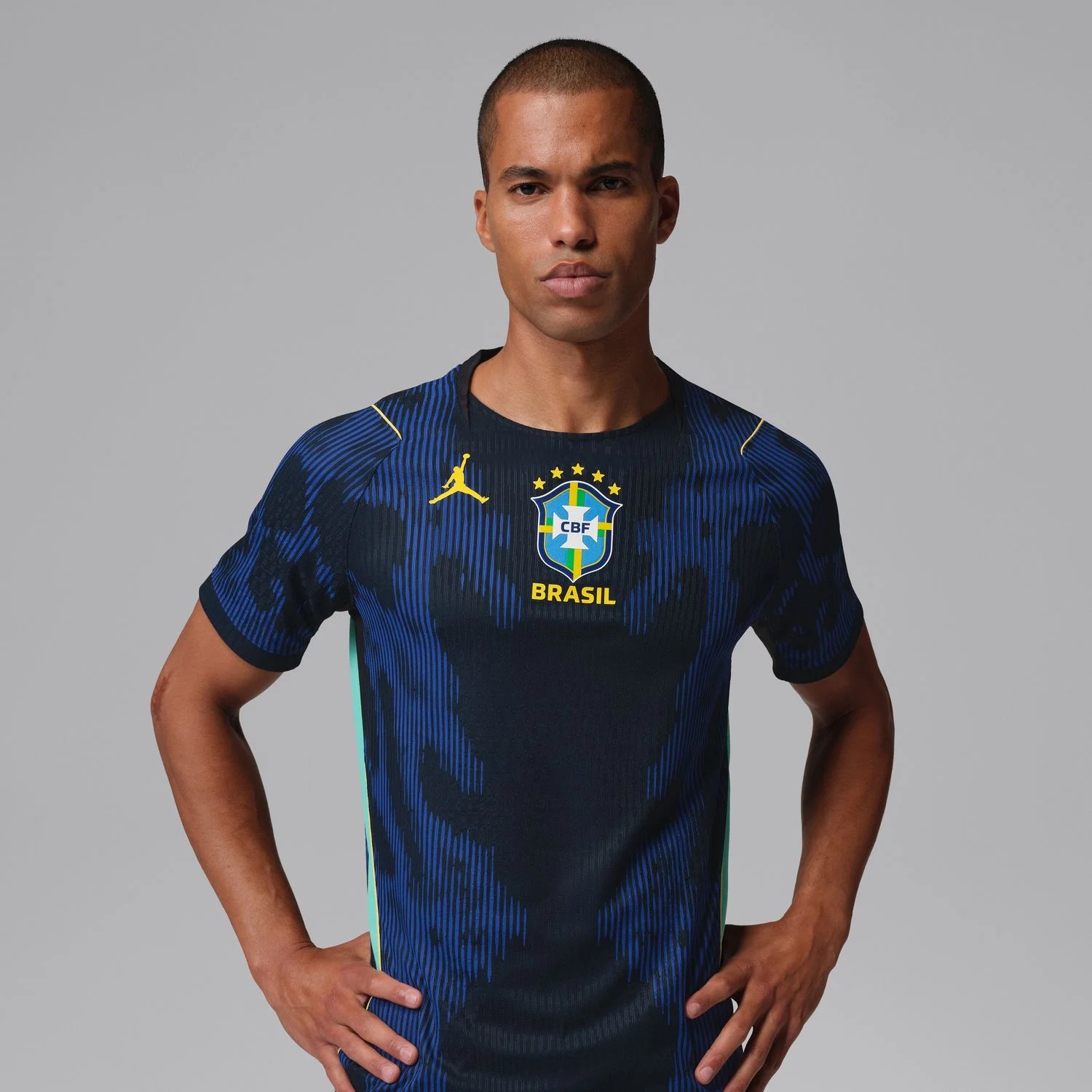 Brazil 2026 Away Jersey Men's | Aero-FIT Poison Dart Frog Inspired Football Kit-Jersey Chest: 2026 World Cup Soccer Kits
