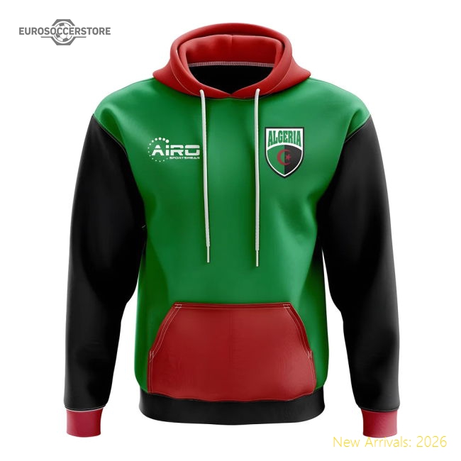 S,Algeria Algeria Concept Country Football Hoody (Green)-Jersey Chest: 2026 World Cup Soccer Kits