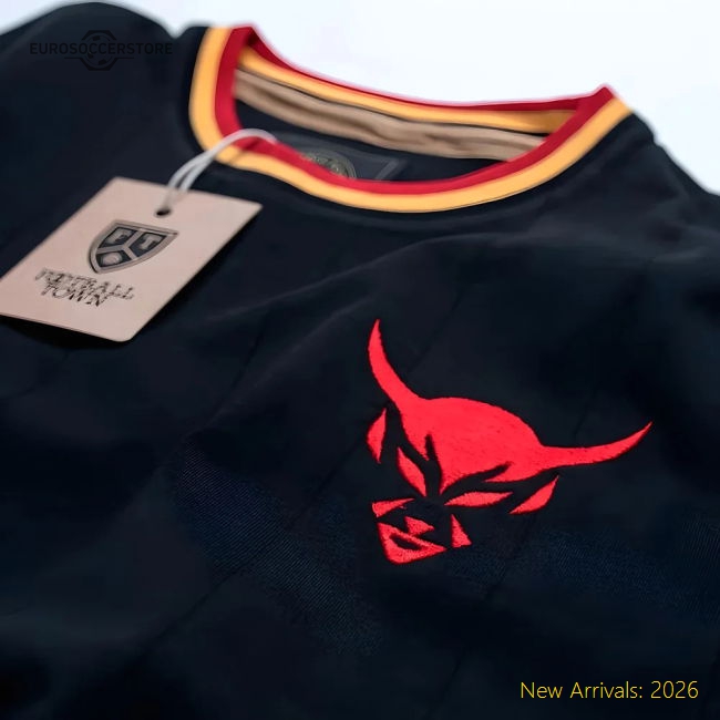 Belgium Vintage Belgium Le Diable Black Soccer Football Jersey-Jersey Chest: 2026 World Cup Soccer Kits