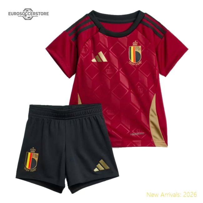 Belgium 2024-2025 Home Gear Belgium Baby Kit (Your Name)-Jersey Chest: 2026 World Cup Soccer Kits