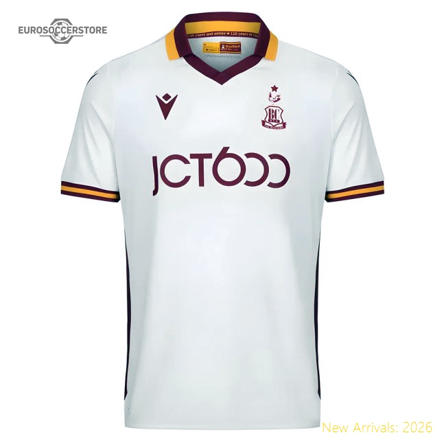 League Two 2023-2024 Away Gear Bradford City Football Jersey-Jersey Chest: 2026 World Cup Soccer Kits