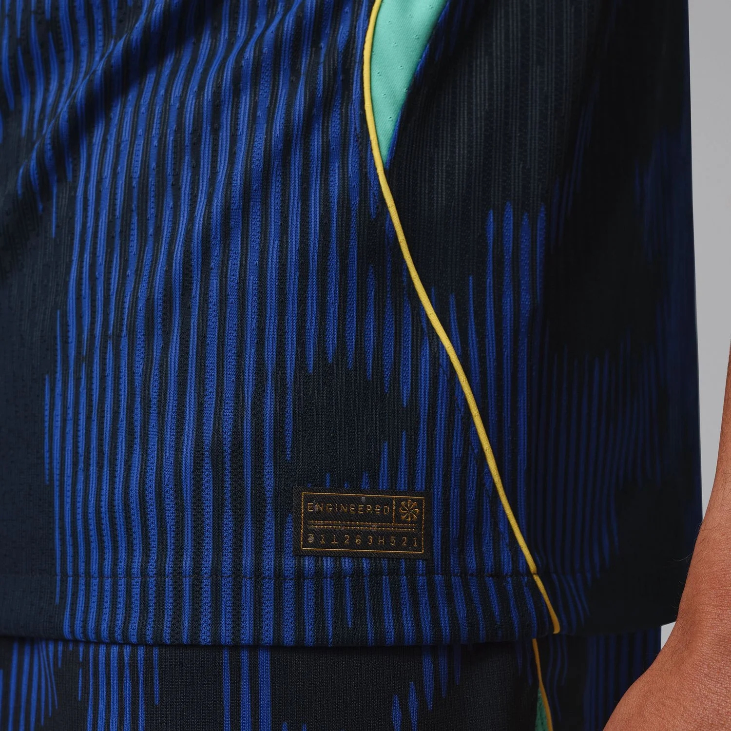 Brazil 2026 Away Jersey Men's | Aero-FIT Poison Dart Frog Inspired Football Kit-Jersey Chest: 2026 World Cup Soccer Kits