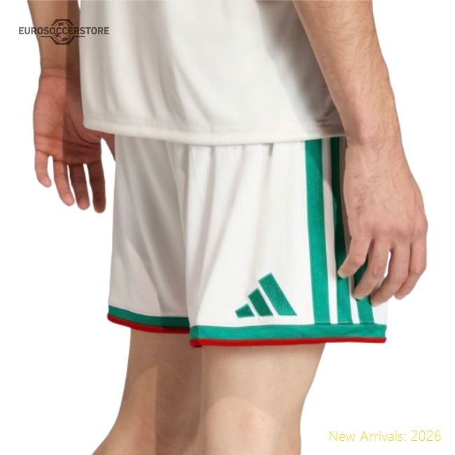 S,Algeria Game Ready 2026-2027 Algeria Home Kit Shorts (White)-Jersey Chest: 2026 World Cup Soccer Kits