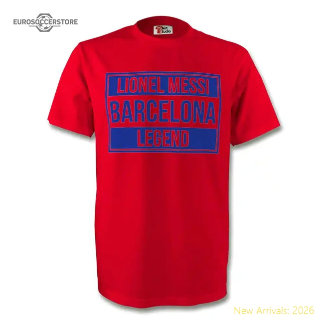 Barcelona Lionel Messi Barcelona Legend Football Tee (Red)-Jersey Chest: 2026 World Cup Soccer Kits