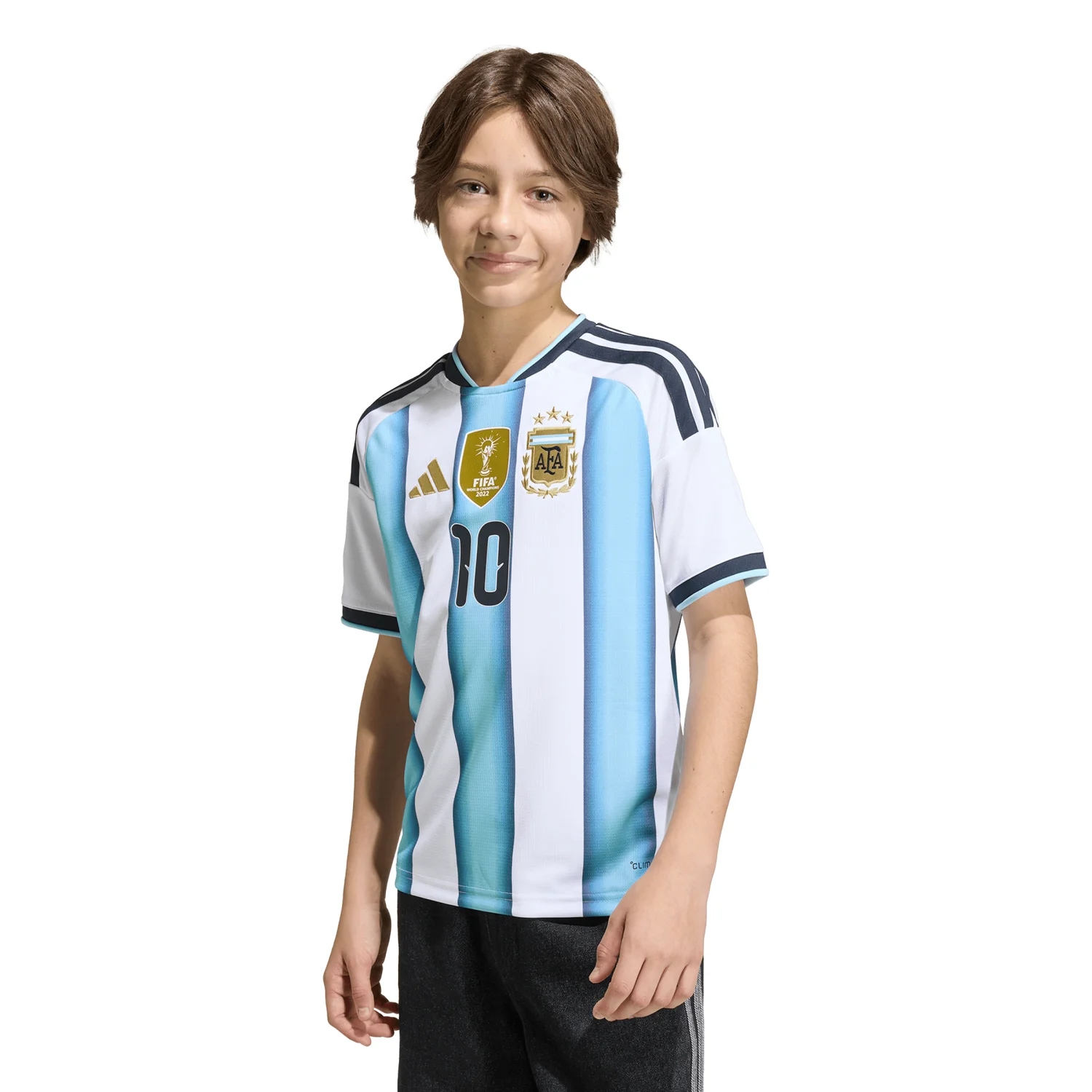 Argentina 2026 Messi Home Jersey - Youth | Climacool Football Shirt Kids World Champion Kit-Jersey Chest: 2026 World Cup Soccer Kits