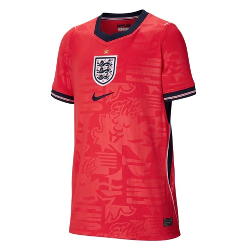 England 2026 Away Youth Jersey - Three Lions Speed Red Junior Kit-Jersey Chest: 2026 World Cup Soccer Kits