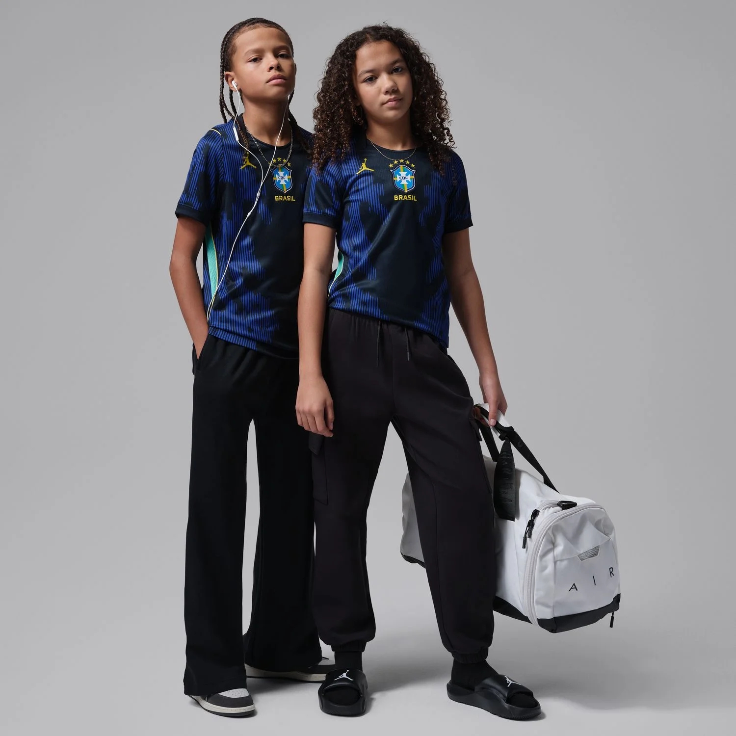 Brazil 2026 Away Youth Jersey - Poison Dart Blue Edition-Jersey Chest: 2026 World Cup Soccer Kits