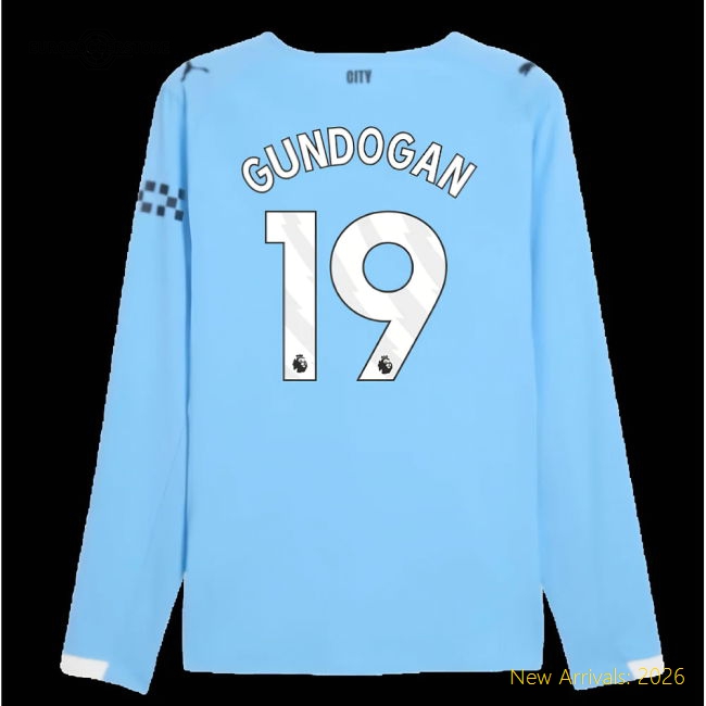 Man City 2025-2026 Home Gear Long Sleeve Player Version Football Top-Jersey Chest: 2026 World Cup Soccer Kits