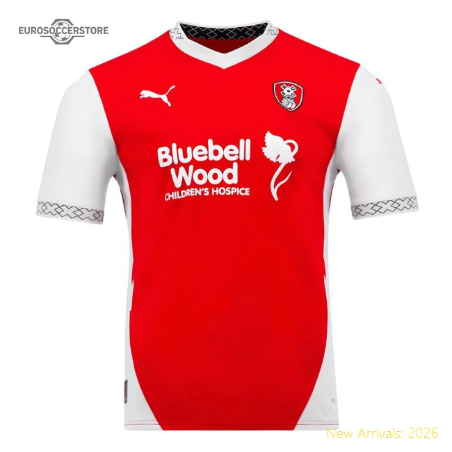 League Two 2024-2025 Home Uniform Rotherham United Football Top-Jersey Chest: 2026 World Cup Soccer Kits