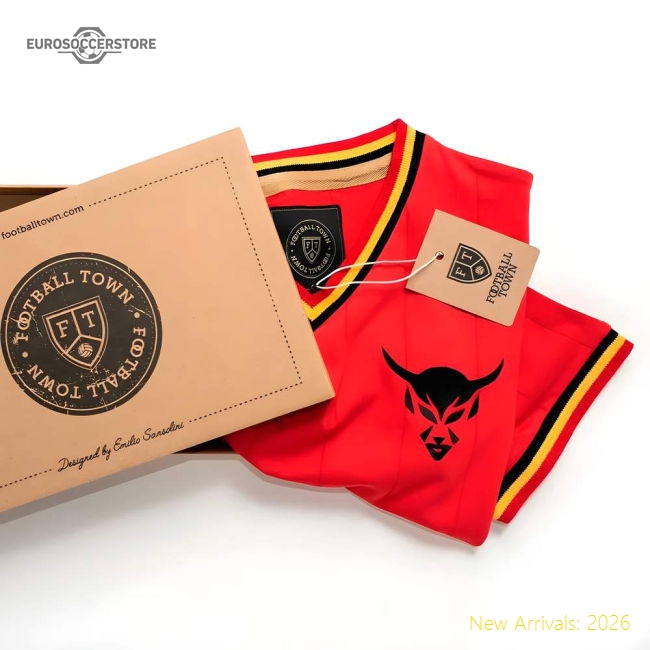Belgium Vintage Belgium Le Diable Soccer Football Jersey-Jersey Chest: 2026 World Cup Soccer Kits