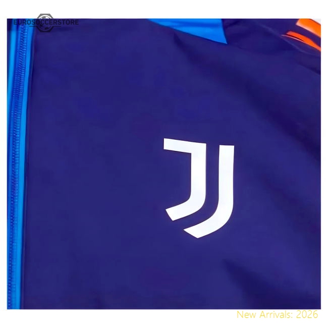 Juventus 2024-2025 Juventus Rainjacket Football Top (Navy)-Jersey Chest: 2026 World Cup Soccer Kits