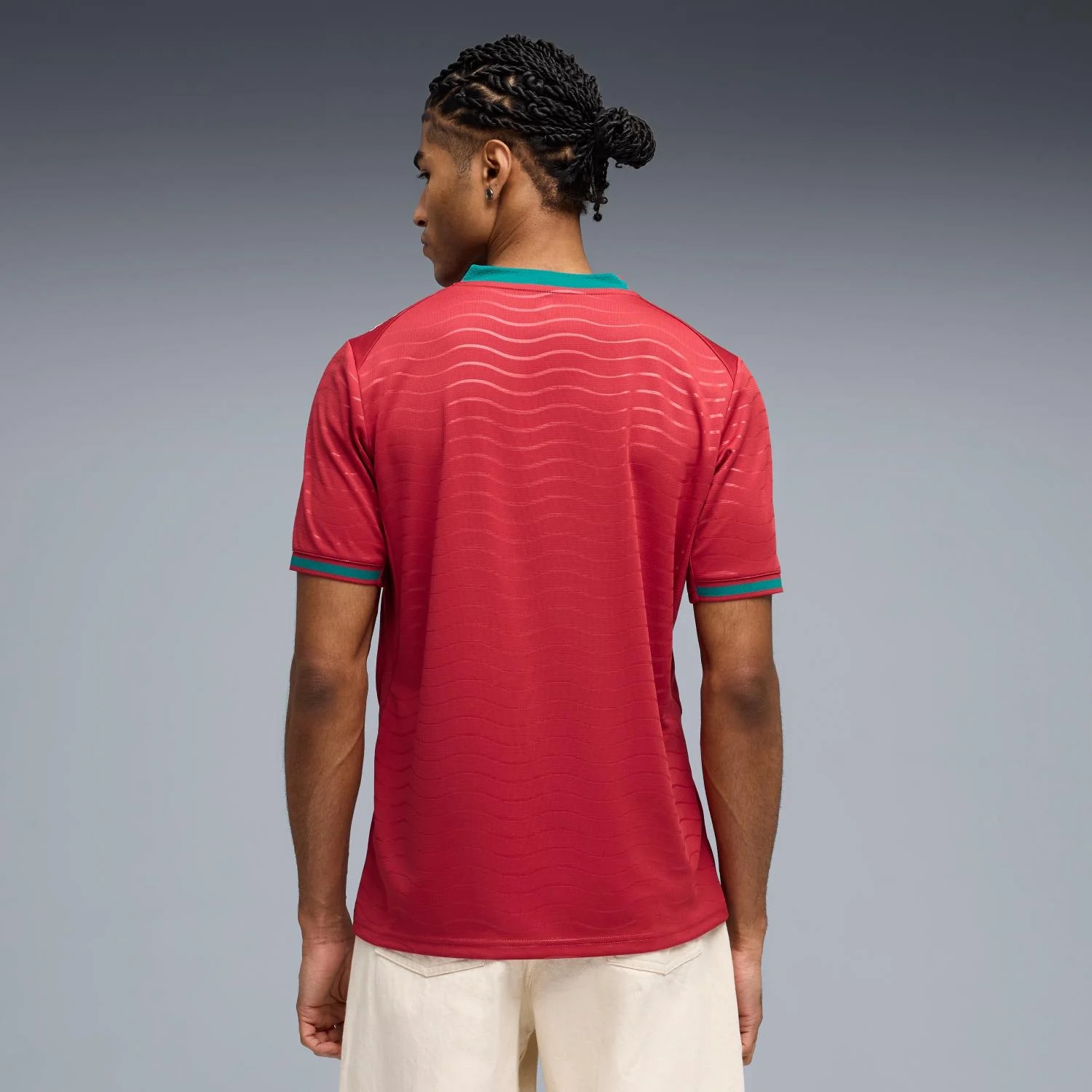 Portugal 2026 Home Jersey - Men's | Wave Inspired Football Shirt Sustainable Regular Fit Soccer Kit-Jersey Chest: 2026 World Cup Soccer Kits