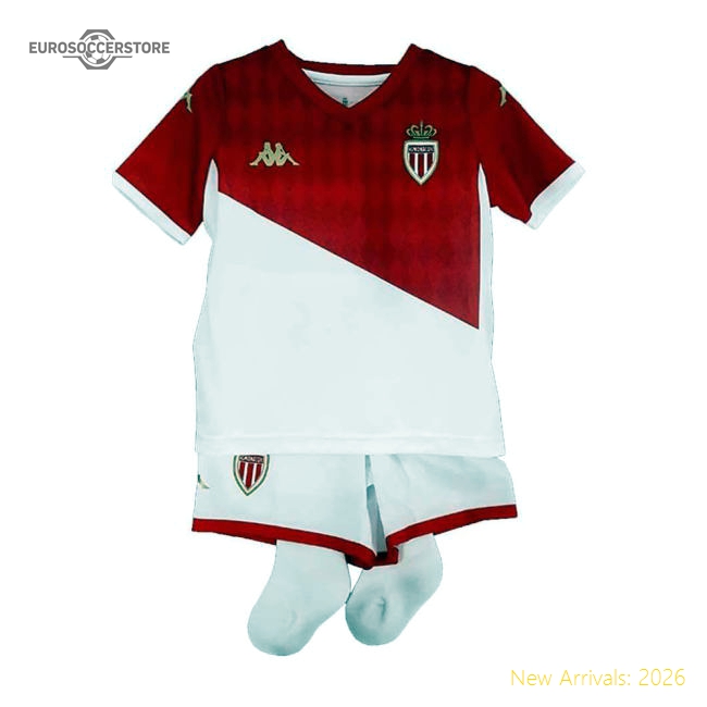 Monaco 2019-2020 Home Uniform Monaco Mini Kit Match Kit-Jersey Chest: 2026 World Cup Soccer Kits