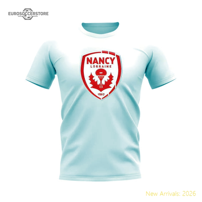 Nancy Nancy Badge Football T-Shirt (White) For Diehard Football Fans-Jersey Chest: 2026 World Cup Soccer Kits