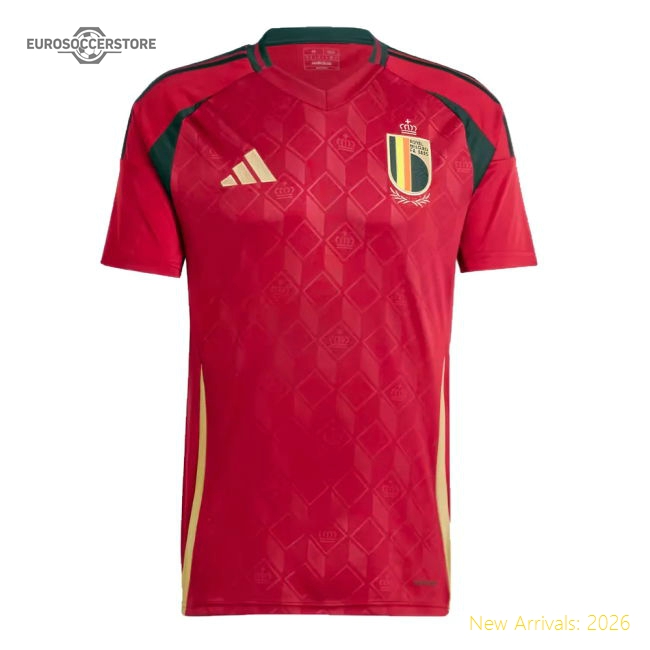 Belgium 2024-2025 Home Uniform Football Football Top-Jersey Chest: 2026 World Cup Soccer Kits