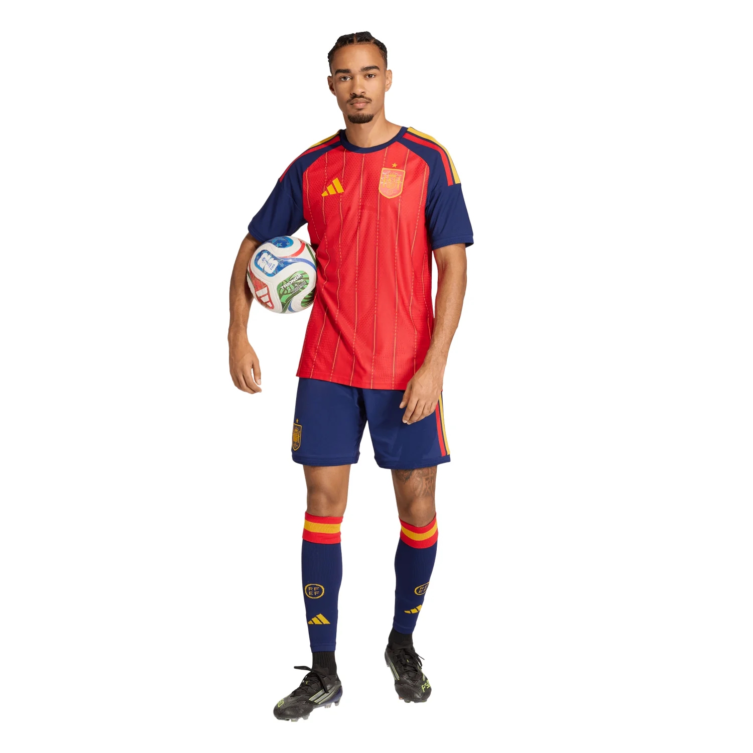 Spain 2026 Elite Home Jersey - Men's | Slim Fit Climacool+ Red Football Shirt with Jacquard Performance Design-Jersey Chest: 2026 World Cup Soccer Kits