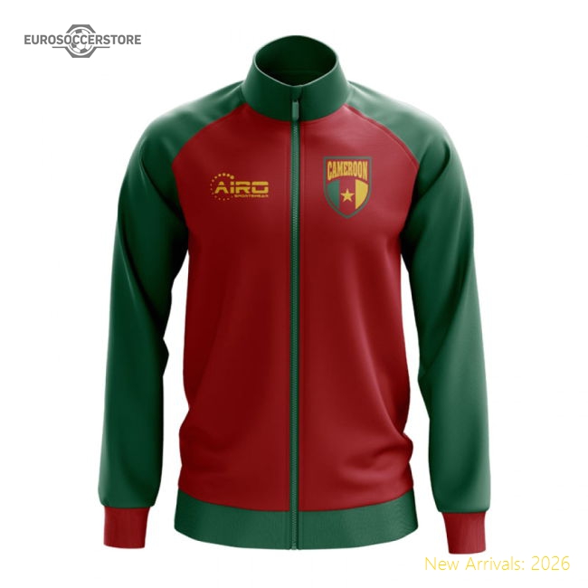S,Cameroon Cameroon Concept Football Track Jacket (Red)-Jersey Chest: 2026 World Cup Soccer Kits