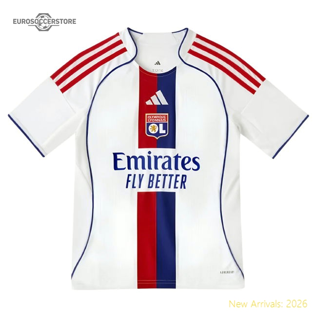 Olympique Lyon 2025-2026 Home Gear Olympique Lyon Football Top (Kids)-Jersey Chest: 2026 World Cup Soccer Kits