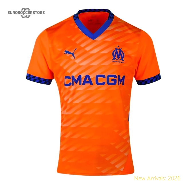 Marseille 2024-2025 Third Uniform Football Football Top-Jersey Chest: 2026 World Cup Soccer Kits